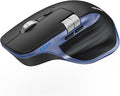TECKNET Wireless Mouse Bluetooth Mouse (BT5.3/5.0 &amp 2.4G) Rechargeable Ergonomic Optical Mouse with 6 Adjustable DPI Side Scroll USB A Receiver 7 Buttons Wide Compatibility - Black &amp Blue