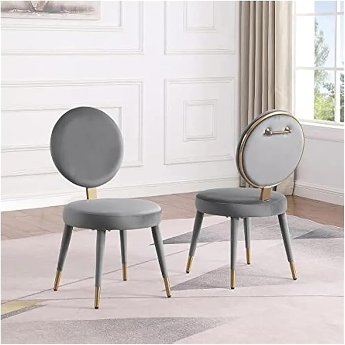 Adjustable Office Computer Chair with Armrest 1pcs Velvety Soft and Comfortable Upholstered Dining Chairs with Backrest