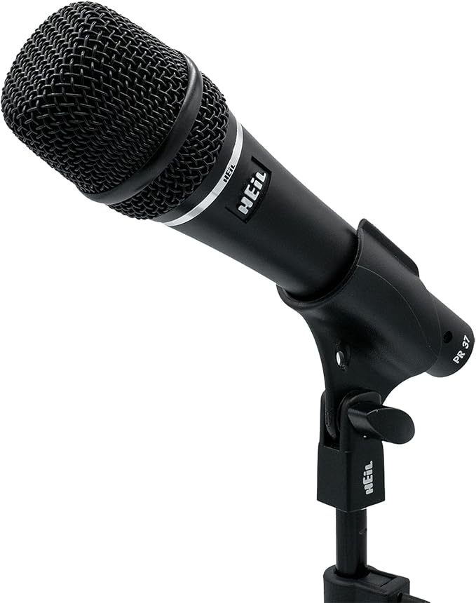 Heil PR 37 Dynamic Microphone for Live Sound Applications XLR Microphone for Live Music Wide Frequency Response Ultra-Clear Sound Superior Rear Noise Rejection and Durable Construction - Black