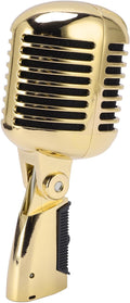 Zunate Retro Dynamic Microphone with Rugged Structure and Flexible Positioning for KTV and Live Performances (Gold Tape)