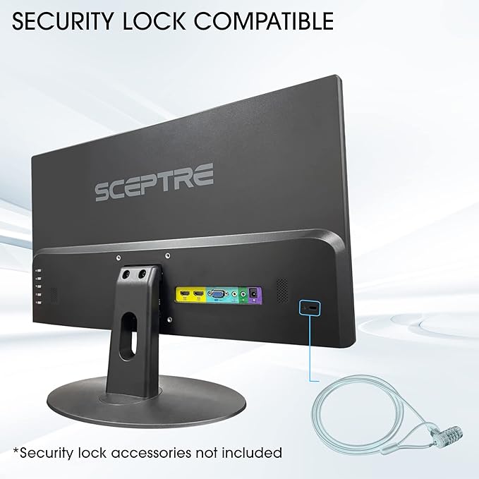 Sceptre 24-inch Prime Monitor Thin 1080p LED Monitor 99% sRGB 2x HDMI VGA Build-in Speakers Machine Black (E248W-19203R 2025 Series)