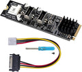 Xiwai 5Gbps USB 3.1 Type-E to USB 3.0 19/20Pin Dual Ports Splitter HUB 10Gbps USB 3.1 Type-E Front Panel Socket to NVME NGFF M-Key Express Card Adapter for Motherboard (NVME to USB3.1 Type-E+Type-E)