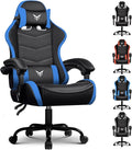 GTPLAYER Gaming Chair Video Game Chairs Racing Style PC Game Chairs 350lbs for Adults - Padded High Back Ergonomic Reclining Silla Gamer Linkage Armrest Blue