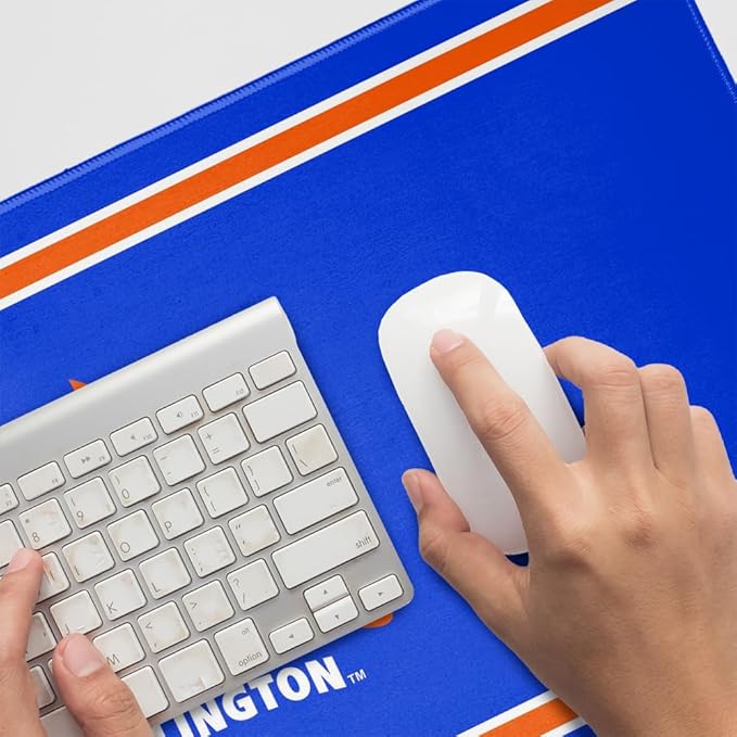 University of Texas at Arlington UTA Mavericks Primary Logo Stripes Large Gaming Mouse Pad Desk Mat with Stitched Edges Non-Slip Base for Gamer Home and Office 31.5 x 15.7
