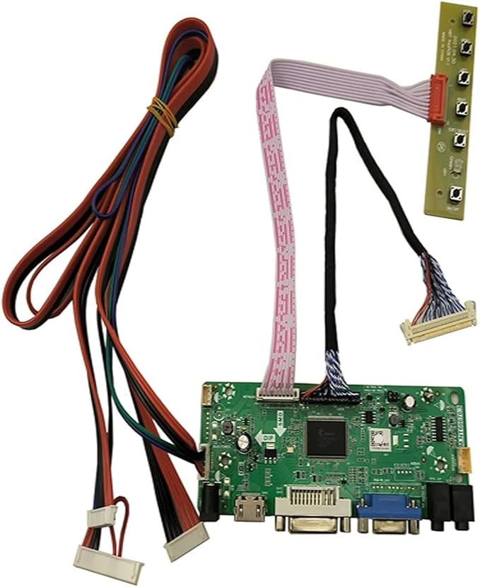 24Inch Monitor Kit Compatible For LM240WU2-SLB3 LM240WU2(SL)(B3) LM240WU2-SLB4 HDMI+DVI+VGA LCD LED Screen Controller Driver Board(Board Full kit)