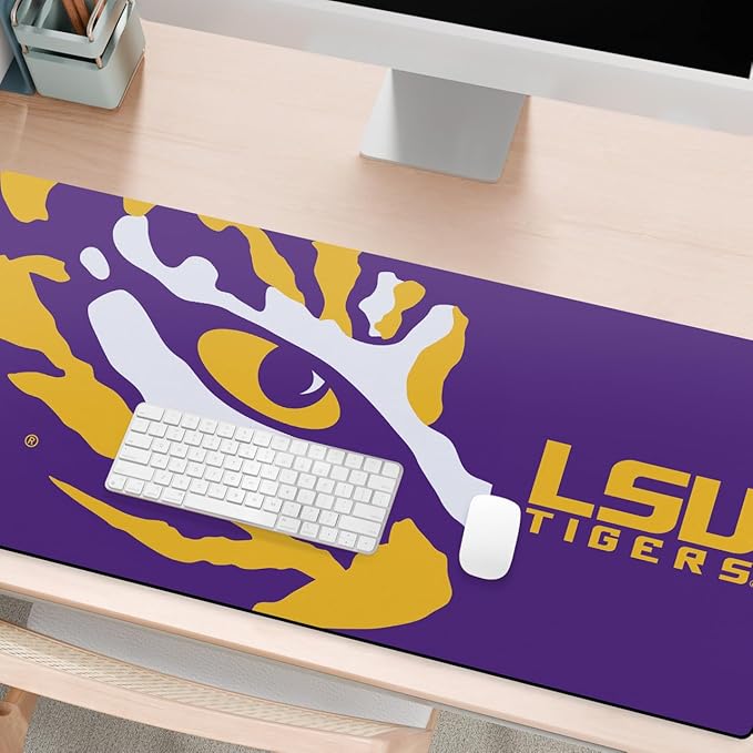 Head Case Designs Officially Licensed Louisiana State University LSU Oversized Icon Louisiana State University LSU 37.4 x 15.75 x 0.16 inches (900 x 400 Gaming Office Desk PC Keyboard Mouse Mat Pad
