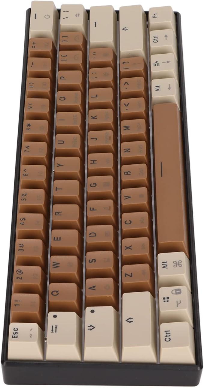 Wired Mechanical Keyboard 61 Keys Mechanical PC Gaming Keyboard Color Mixing Quick Response Ergonomic Wired Keyboard for for Android for iOS (Blue Switch)