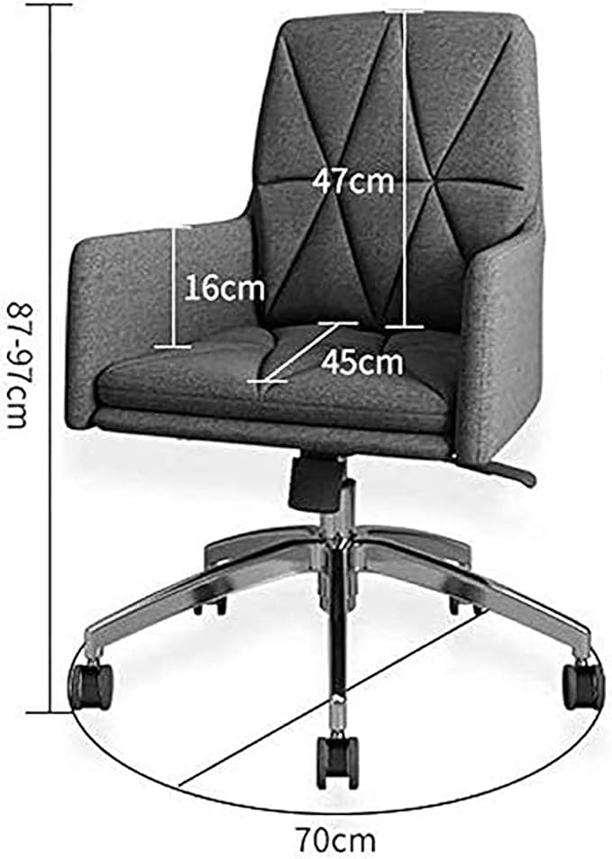 Office Chair Gaming Chair Computer Chair Modern Swivel Chair with Armrest Thick BackrestUpholstered Office Computer ChairAdjustable Desk Chair Conference Chair Armchair for Executive