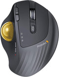ProtoArc Wireless Trackball Mouse EM01 NL Ergonomic Bluetooth Rollerball Thumb Rechargeable Computer Laptop Mouse Adjustable Angle &amp 3 Device Connection for PC Mac Windows-Gold Ball