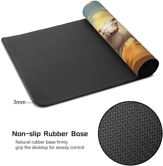 Large Fun Horse Animals Mouse Mat Computer Mousepad with Non-Slip Rubber Base Waterproof Mouse Pad Desktop Keyboard Pad for GamerHome School Laptop Office Accessories16x35.5in