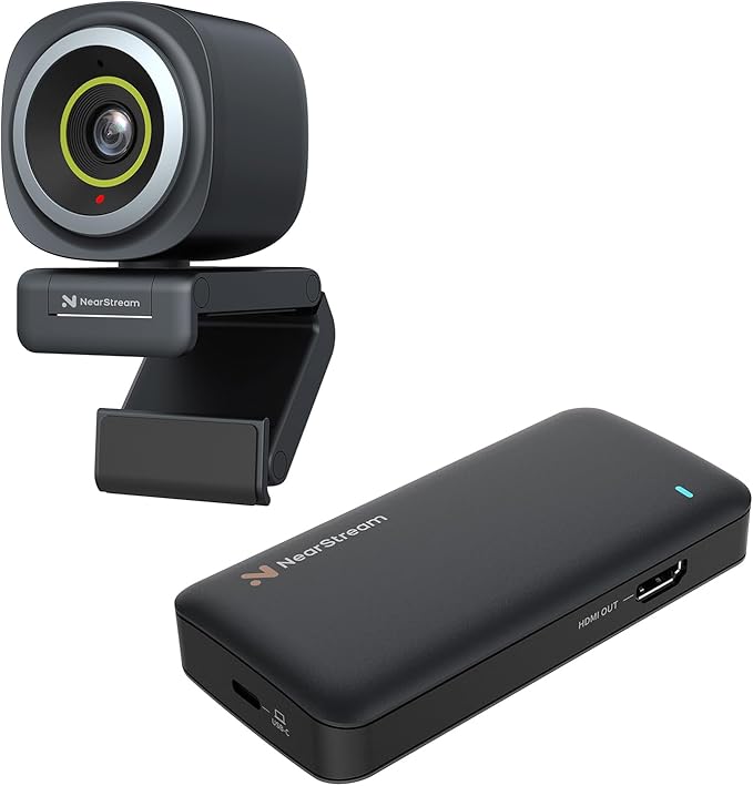 NearStream Video Capture &amp Streaming Kit CCD10 Capture Card &amp V08AF Webcam for Livestreaming