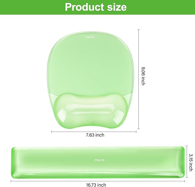 MOSISO Gel Wrist Rest Support for Mouse Pad&ampKeyboard Set Irregular Oval Ergonomic Mousepad Keyboard Pad Non-Slip Base Home/Office Pain Relief&ampCooling Gel Easy Typing Pad for Computer Laptop