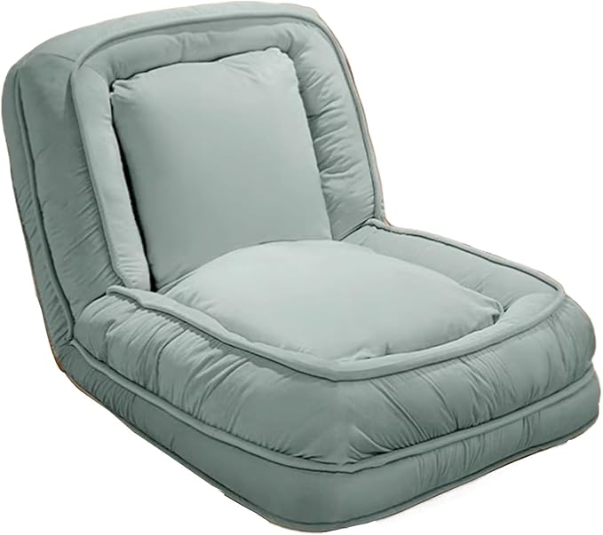 ELEFOCUS Adjustable Bean Bag ChairMulti-Function Folding Tufted Soft with Filler Couch Bed Chaise Lounge Indoor(B)