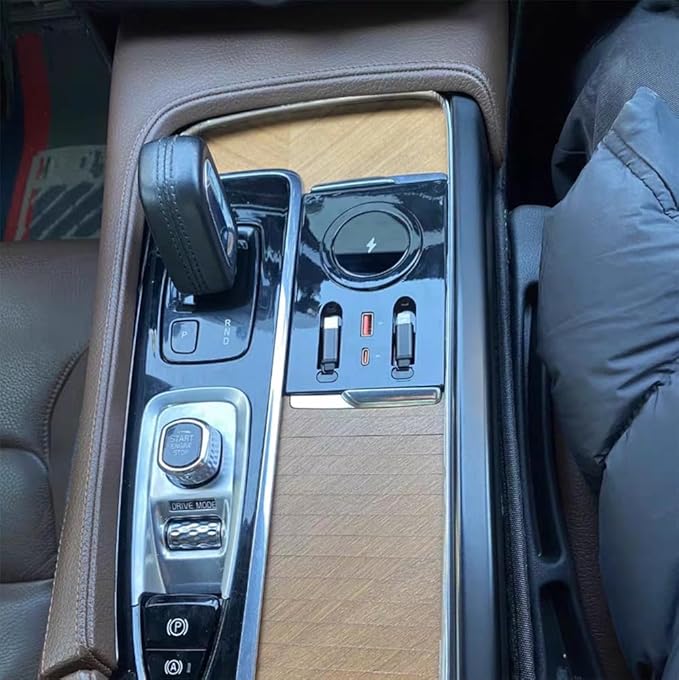 USB Hub for Volvo xc60 xc90 s90 v90 s60 v60 Retractable Hub Docking Station with Fast Charging Cable Multi Portfor Volvo Accessories Docking Station of Center Console (tuozhanwu-C)