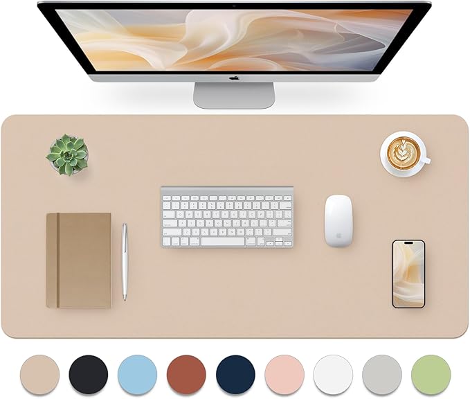 Bloss Leather Desk Pad Mouse Pad Non-Slip Desk Protector Mat/Big Mouse Pads Mouse Pad with Wrist Rest