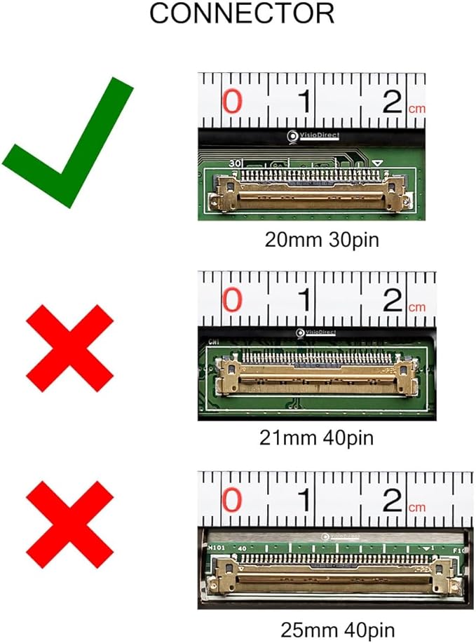 Visiodirect® Laptop Screen 15.6 LED compatible N156BGA-EA2 REV.C1