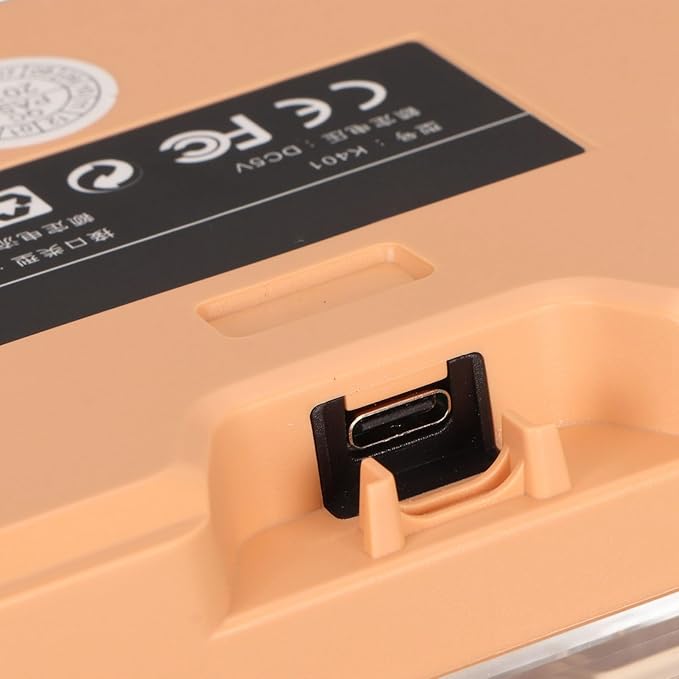 ZJchao Keyboard 61 Keys Gaming Keyboard 60 Percent RGB Compact Wired Mechanical Imitation for Typist Orange Yellow