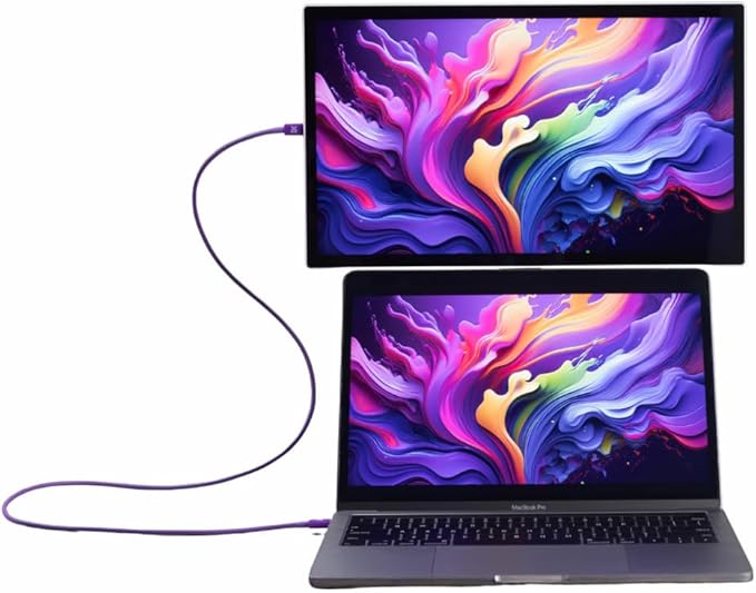 Espresso Lite 15 Portable Monitor (Black) – 15.6” Full HD USB-C Display Single-Cable Power Ultra-Light Travel Monitor for Laptop iPad &amp USB-C Devices