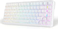 MAMBASNAKE M82 HE 75% Wired Magnetic Keyboard with Adjustable Actuation 8000 Hz Polling Rate Hall Effect Switches Hot-SwapSide Printed PBT Topographic Keycaps Gaming Keyboard for FPS Games-White