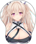 Anime Mouse pad Azur Lane Anchorage Anime Design 3D Ergonomic Mouse Pad with Wrist Rest – Soft Silicone Non-Slip Desk Mat Anti-Slip Base &amp Comfortable Wrist Support