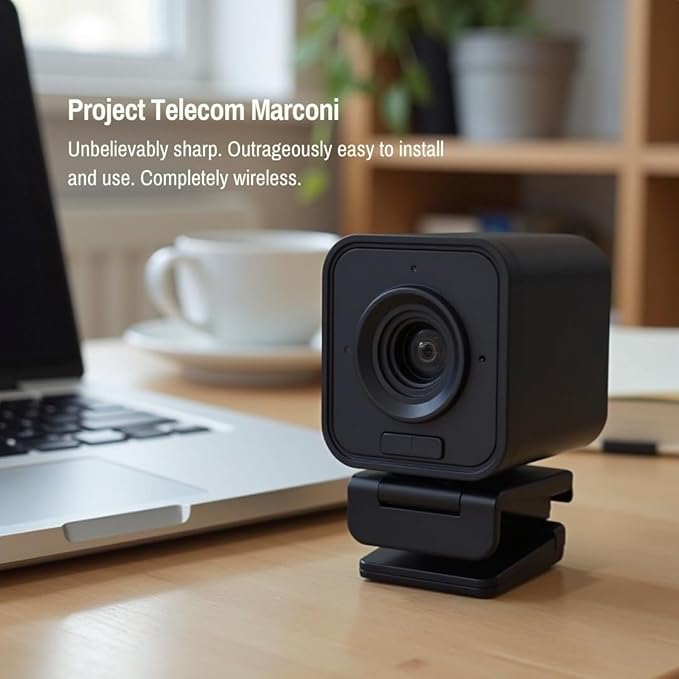 Project Telecom 1080p Wireless Webcam with Microphone – USB PC Camera for Laptop &amp Desktop Full HD Streaming Web Camera for Video Calls Zoom Remote Meetings – Plug &amp Play USB Web Cam