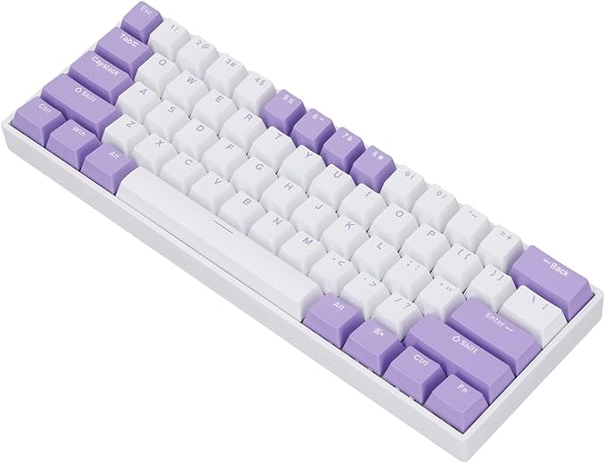 Pongnas 60% Mechanical Keyboard 2.4G 3.0 5.0 Type C Wired RGB Backlit Red Switch Ultra Compact Cute Small Size Anti Ghosting Gaming Keyboard with Colorful Lighting Effects for for