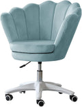 Gaming Chair Velvet Leisure Sofa Office Chair Adjustable Height Padded Seat with Casters for Teens Adults Bedroom Study Room (Color : Green)
