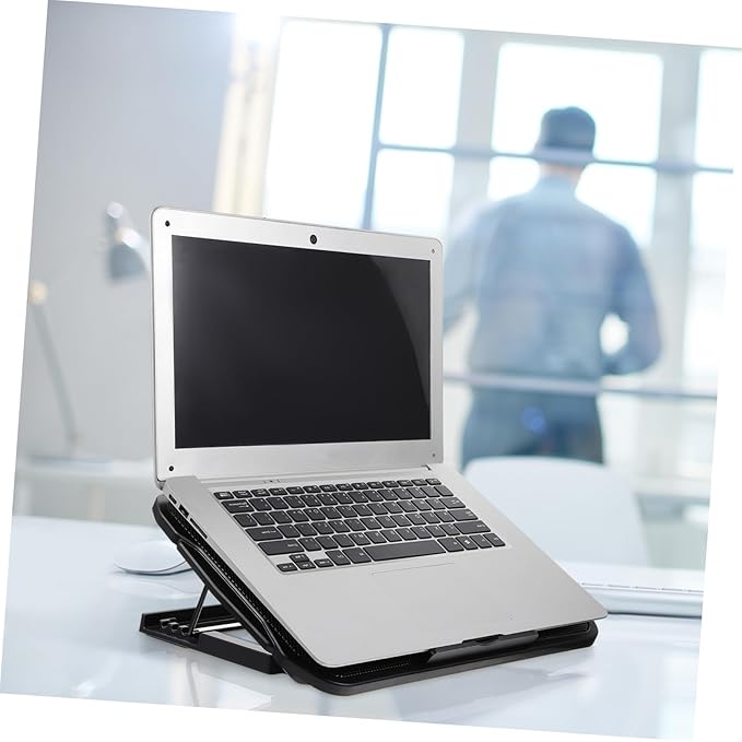 NUOBESTY Laptop Cooling Stand Riser for Laptop Double USB Interface Slip Bottom Heat Dissipation Rack