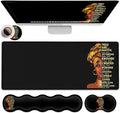 Large Mouse Pad with Wrist Support Ergonomic Memory Foam Keyboard Wrist Support &amp Non-Slip Mouse Wrist RestExtended Gaming Mouse Padsfor Laptop Office Desk Mat African Art Black Queen Anime Patt