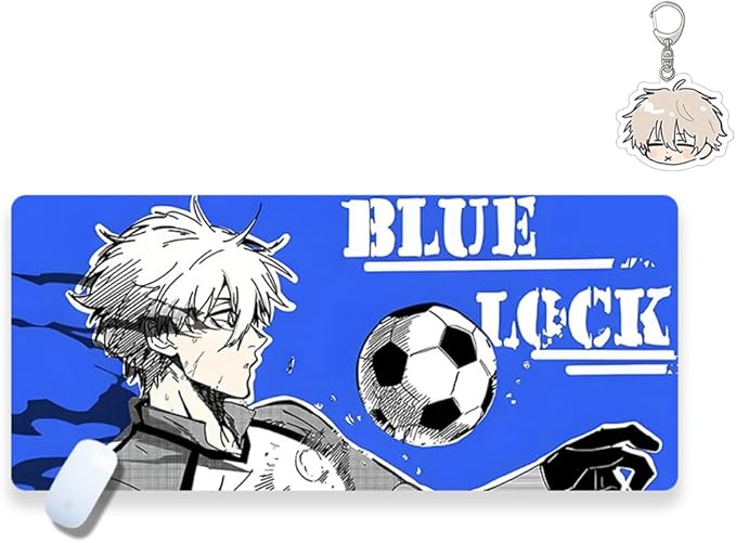 Blue Lock Mouse Pad Large Gaming Desk Mat Kawaii Non-Slip Rubber Base Anime Mousepad Multiple Sizes (A0827.5 x 11.8 inches)