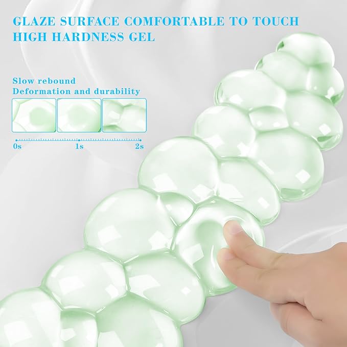 Gel Cloud Keyboard and Mouse Wrist Rest Cute Wrist Support and Arm Support Keyboard Rest for Keyboard and Mouse Typing Pain ReliefSuitable for Office/Computer/Laptop/Gaming （Green）