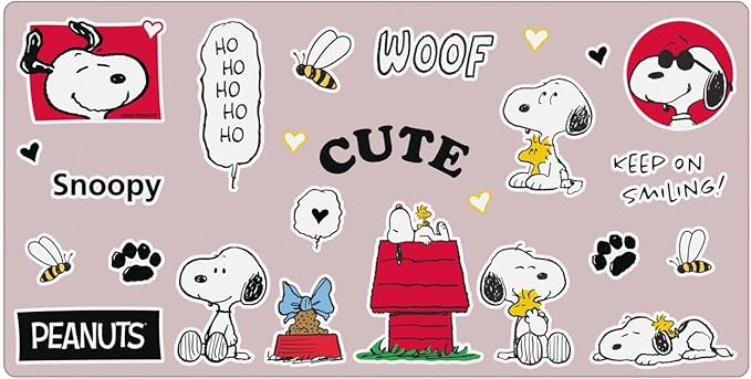 Head Case Designs Officially Licensed Peanuts Snoopy Pattern Graphics 23.62 x 11.81 x 0.12 inches (600 x 300 mm) - L Gaming Office Desk PC Keyboard Mouse Mat Pad