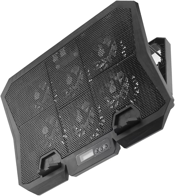Laptop Cooling Pad with 6 Quiet Fans 15.6-inch Laptop Stand Cooler for Gaming and Office Use Adjustable Speed Blue LED Base Cooler Compatible with Most Notebooks