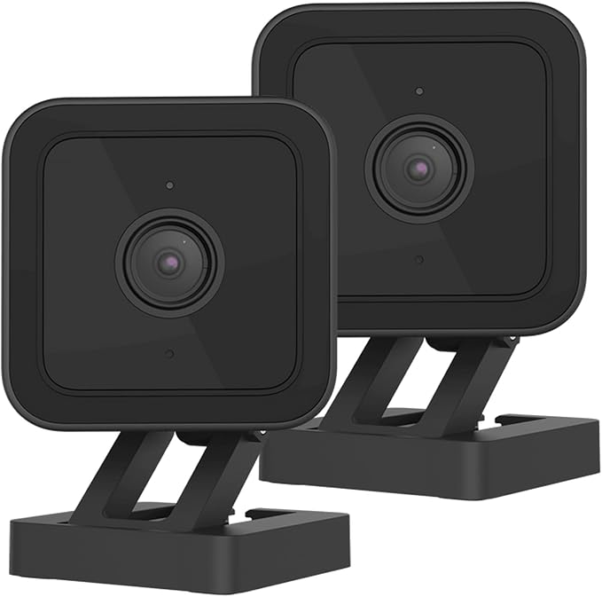 Cam v3 2 Pack 1080p Plug-in Smart Security Camera Color Night Vision Motion Detection 2-Way Audio Compatible with Alexa Google Assistant Cloud &amp SD Card Storage Indoor/Outdoor Wired Blac
