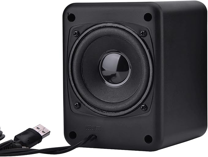 Surround Computer Speakers Mini Multimedia Speaker System with USB Wired Bass Stereo Music Player for Music Movies Gaming for PCs Laptops DVDs TVs Tablets Black