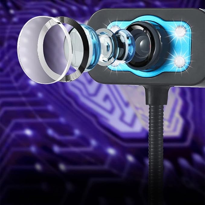2.0 Webcam Camera Web Cam Mic LED Desktop Computer PC Video Microphone Night Vision
