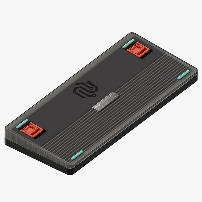 nuphy Halo75 V2 Mechancial Gaming Kyeboard75% Wireless Hot Swappable Bluetooth Keyboard83 Kyes RGB Backlit KeyboardSupport Bluetooth/2.4GHz/USB-C-Black Silent Red Clear-Top Switch