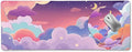 Kawaii Purple Cloud Mouse Pad with Wrist Rest Ergonomic Mouse Pad Wrist Support with Non-Slip Pain Relief PU Base Large Computer Mousepad Purple Office Desk Accessories Decor Supplies