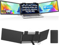Dual Laptop Screen Extender 14 1080P IPS Wireless &amp Wired Portable Triple Monitor Hybrid Connection (1 Cable + Wireless) for 13.3-16.1 Laptops Support MacBook M1-M5 Series&amp Windows(No Spe