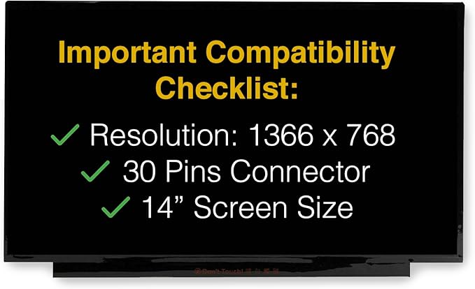 Screen Replacement for NT140WHM-N44 HD 1366x768 Matte LCD LED Display with Tools