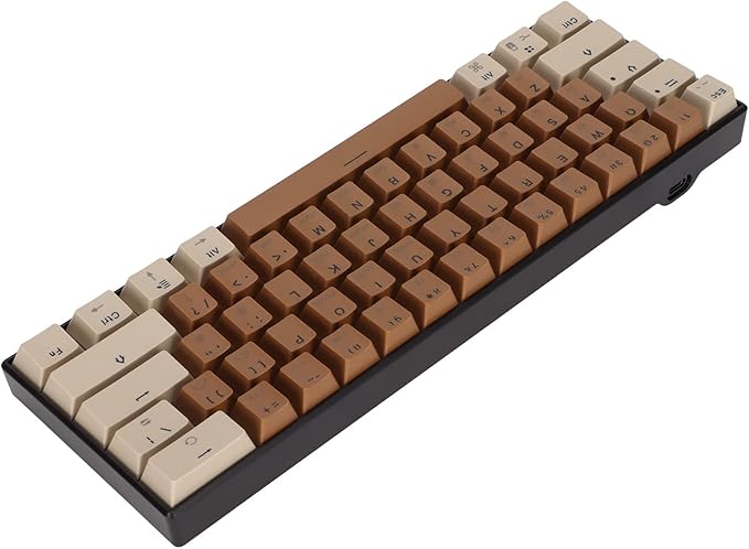 Wired Mechanical Keyboard 61 Keys Mechanical PC Gaming Keyboard Color Mixing Quick Response Ergonomic Wired Keyboard for for Android for iOS (Blue Switch)