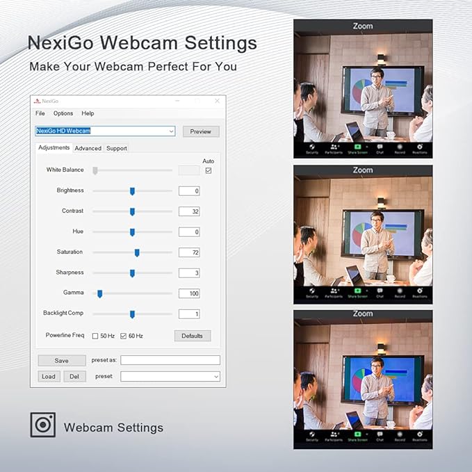 NexiGo 1080P Autofocus Webcam Kits N930AF HD Web Camera with Microphone and Privacy Cover Software Control Lightweight Mini Tripod Extendable Stand for Zoom/Skype/Teams