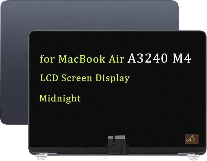 A3240 M4 Screen Replacement for MacBook Air Retina A3240 M4 2025 Full LED LCD Screen Display Assembly Midnight