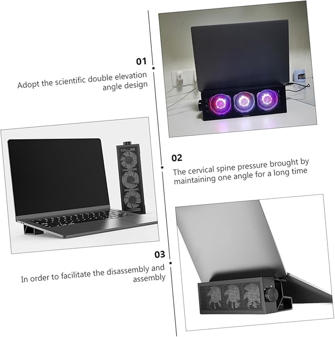 Laptop Stand Fan Gaming Notebook Cooling Rack Heat Dissipation Function