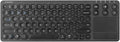 SANWA Multi Device Bluetooth Keyboard with Touchpad Rechargeable Keypad with Trackpad for Laptop Desktop Computer PC iPad/iPhone Tablet Compatible with MacBook Windows Android iOS Black