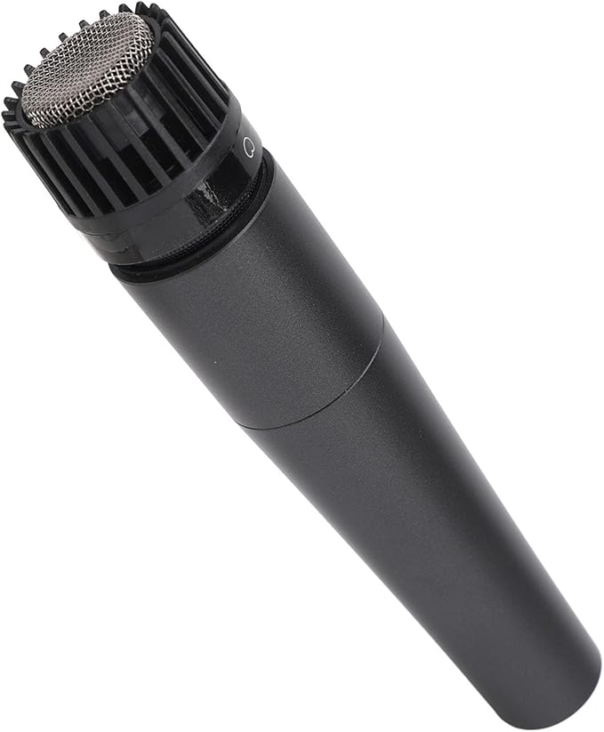 Dpofirs High Sensitivity Wired Dynamic Vocal Microphone for Home and Theatre Shows Zinc Alloy Material