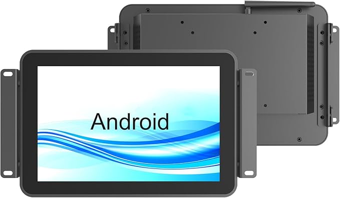 GreenTouch 10.1 Inch Open Frame Touchscreen Android All in one LCD Monitor PC - Industrial Touch Display - Built-in Speakers WiFi &amp BT RK3566 RAM 4G &amp ROM 32G - Front IK08/IP65