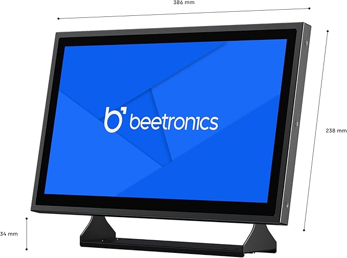Beetronics 15 Inch Touchscreen Monitor | Full HD 1080p | 15TS7M – Industrial-Grade Professional 10-Point Multi Touch Display for PC Mac Linux – HDMI DisplayPort USB-C VGA Inputs