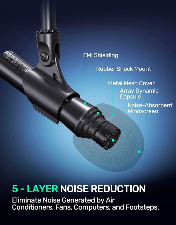 Audiobook Recording Equipment for Home USB/XLR Dynamic Microphone Noise-Canceling Handheld Studio Mic Kit Ideal for Reading Aloud Narration Voice-Over Work