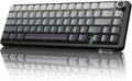 ATTACK SHARK X66 Wireless Mechanical Gaming Keyboard with KnobTri Mode USB-C/BT5.0/2.4G Gasket Mounted 60% RGB Gaming Keyboard Side Printed PBT KeycapHot Swappable Strawberry Switch(Moonlight)